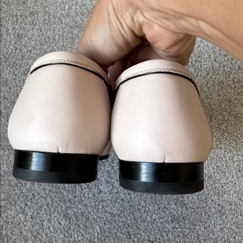 Hermes light pink Loafers with silver buckle, size 38 - Picture 3 of 7